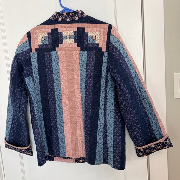 Vintage vintage patchwork quilt jacket - Picture 3 of 16